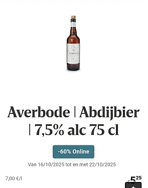 Averbode abdijbier -60%
