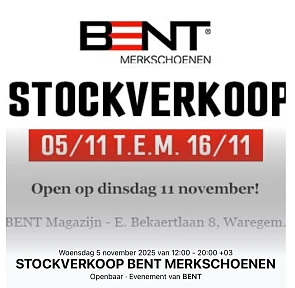 Bent merkschoenen stockverkoop Waregem