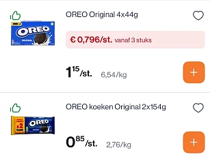 Oreo koekjes goedkoper bij Colruyt