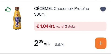 Cecemel proteïne chocomelk 300 ml -50%