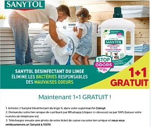 Achetez un produit Sanytol, recevez-en le 2ième gratuitement par cashback
