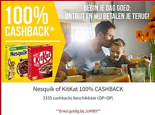 Nesquik of KitKat 100% terugbetaald
