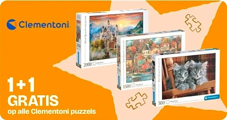 Alle Clementoni puzzels 1+1 gratis bij DreamLand