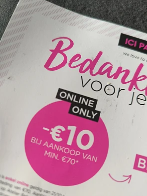 10€ korting bij ICI Paris XL 🩷