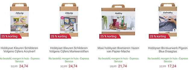 -25% op hobby sets van Creativ company