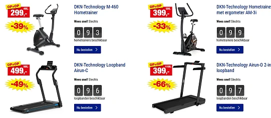 TIJDELIJKE STUNTACTIE: Tot 66% op Fitnesstoestellen bij Hubo! 🏋️‍♂️