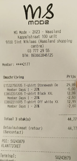 Ms mode €11,20 korting