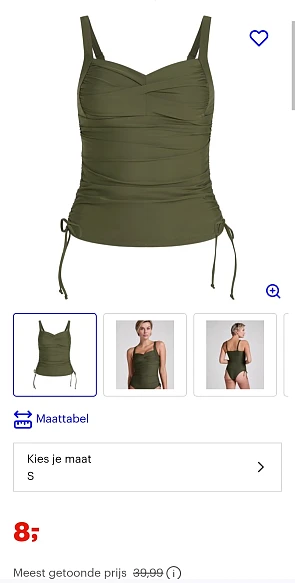 Hunkemöller Shaping Tankini Luna Groen S -80%