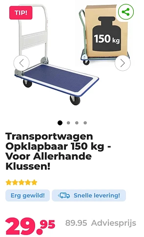 Transportwagen opklapbaar