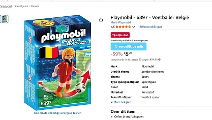 Playmobil voetballer met 59% korting