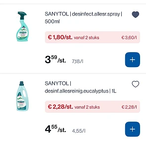 Sanytol ontsmetters -50% bij Collect en go