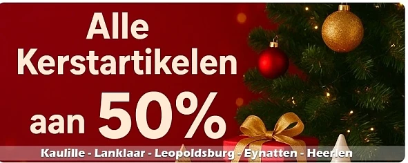 Alle kerstartikelen -50% bij Itek!
