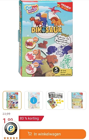 Maak je eigen Dieren Krijtjes Dino's -83%