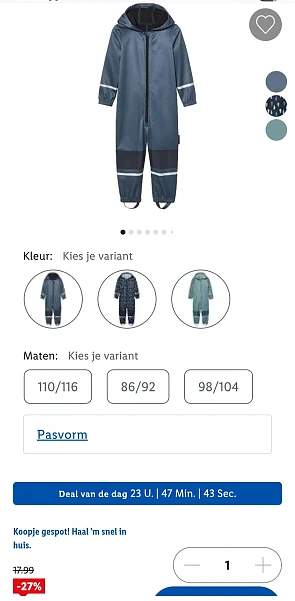 Regenpak voor kinderen -27%