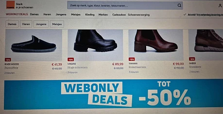 Webonlydeals tot -50% bij torfs