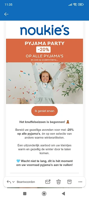 Noukie's: 20% op pyjama's en meer