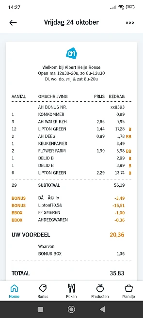 Ah 1+1 op delio en lipton