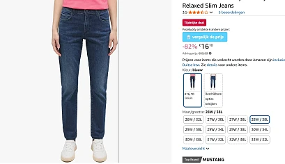 Mustang dames jeans voor maar 16.10€