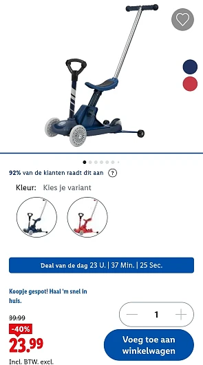 4-in-1 driewieler met steunwieltjes -40%