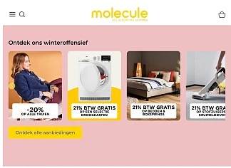 Molecule korting tot -30% van kledij tot electronica
