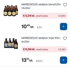Maredsous bier -50%