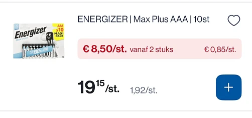 Energizer batterijen goedkoper