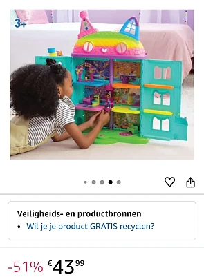 Gabby's Poppenhuis goedkoper bij Amazon BE
