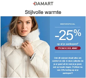 Damart: 25% korting