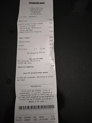 10% dankzij mijn verjaardag bij Dreamland