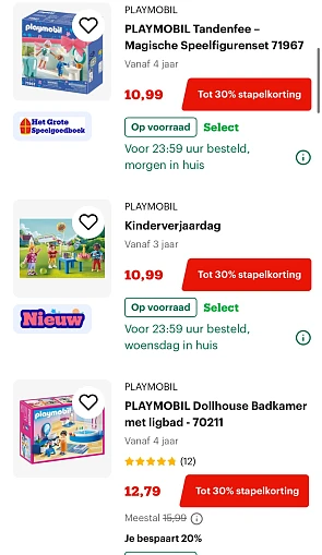 Stapelkorting tot -30% op PLAYMOBIL