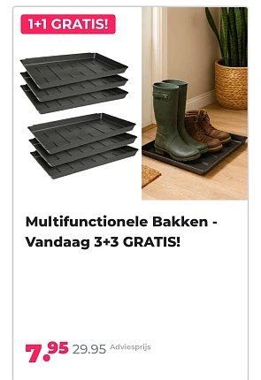 Multifunctionele Bakken. Vandaag 3+3