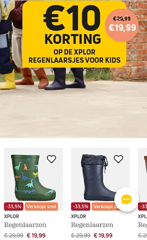 -€10 op de xplor regenlaarsjes voor kids