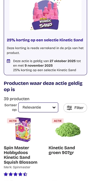 -25% op een selectie Kinetic Sand