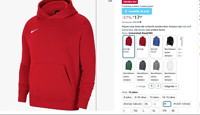 Nike kindertrui met rits en gewone trui voor 17€