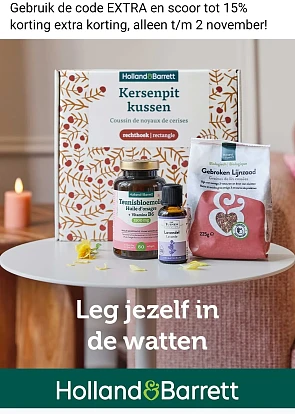 15% extra korting bij Holland and Barrett