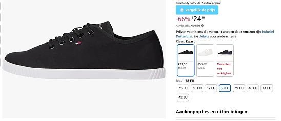 Sneakers voor dames van Tommy goedkoop in verschillende maten