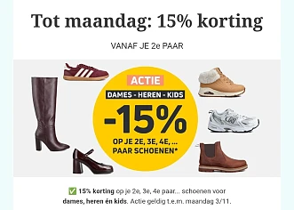 Torfs 15% vanaf 2de,3de,... paar