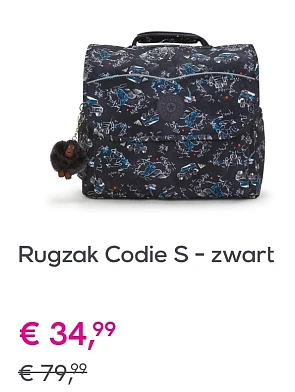 Kipling boekentas aan 34,99€