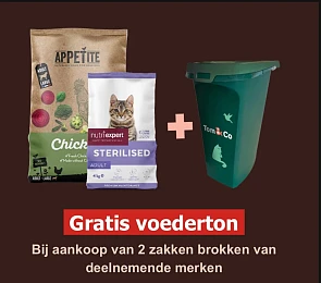 Gratis voederton bij aankoop bij tom and co