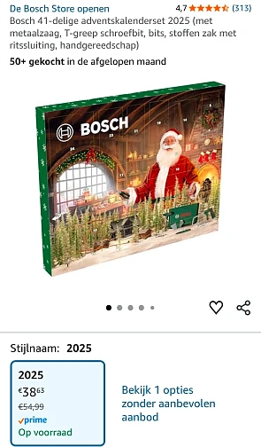 Bosch 41-delige adventskalenderset 2025