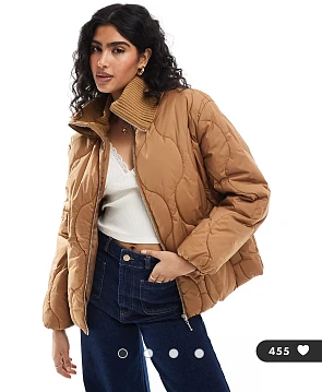 Gewatteerde jas van only aan 1/4 van de prijs bij Asos!😍