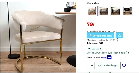Milton eetkamer stoelen -50%