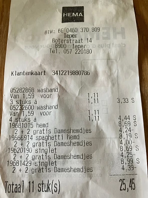 Hema 2+2 dames hemdjes