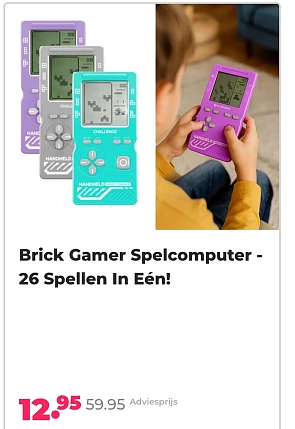 Brick gamer spelcomputer