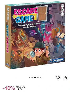 -40% Clementoni escape game (FR)