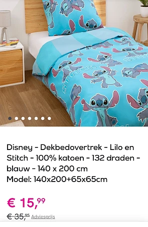 Disney Lilo en Stitch dekbedovertrek 140x200