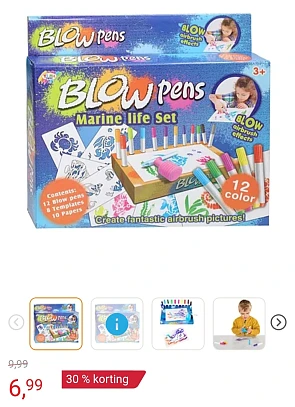 Blaaspennenset met pompje onderwaterwereld -30%