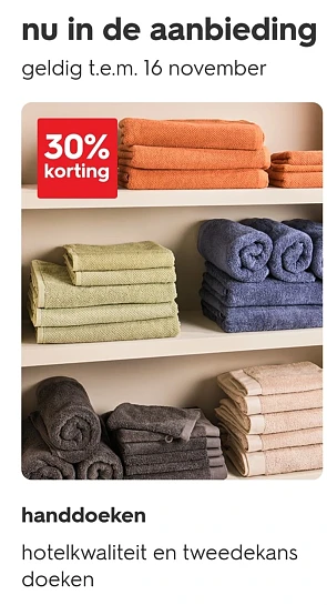 -30% handdoeken hotelkwaliteit