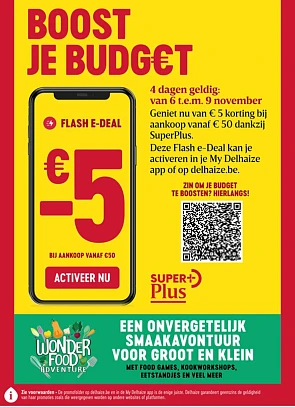 Boost je budget bij Delhaize 4 dagen lang