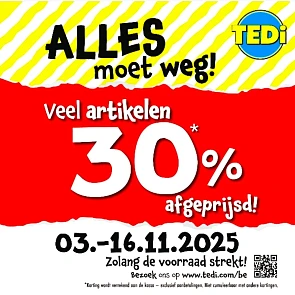 -30% op veel artikelen bij TEDi